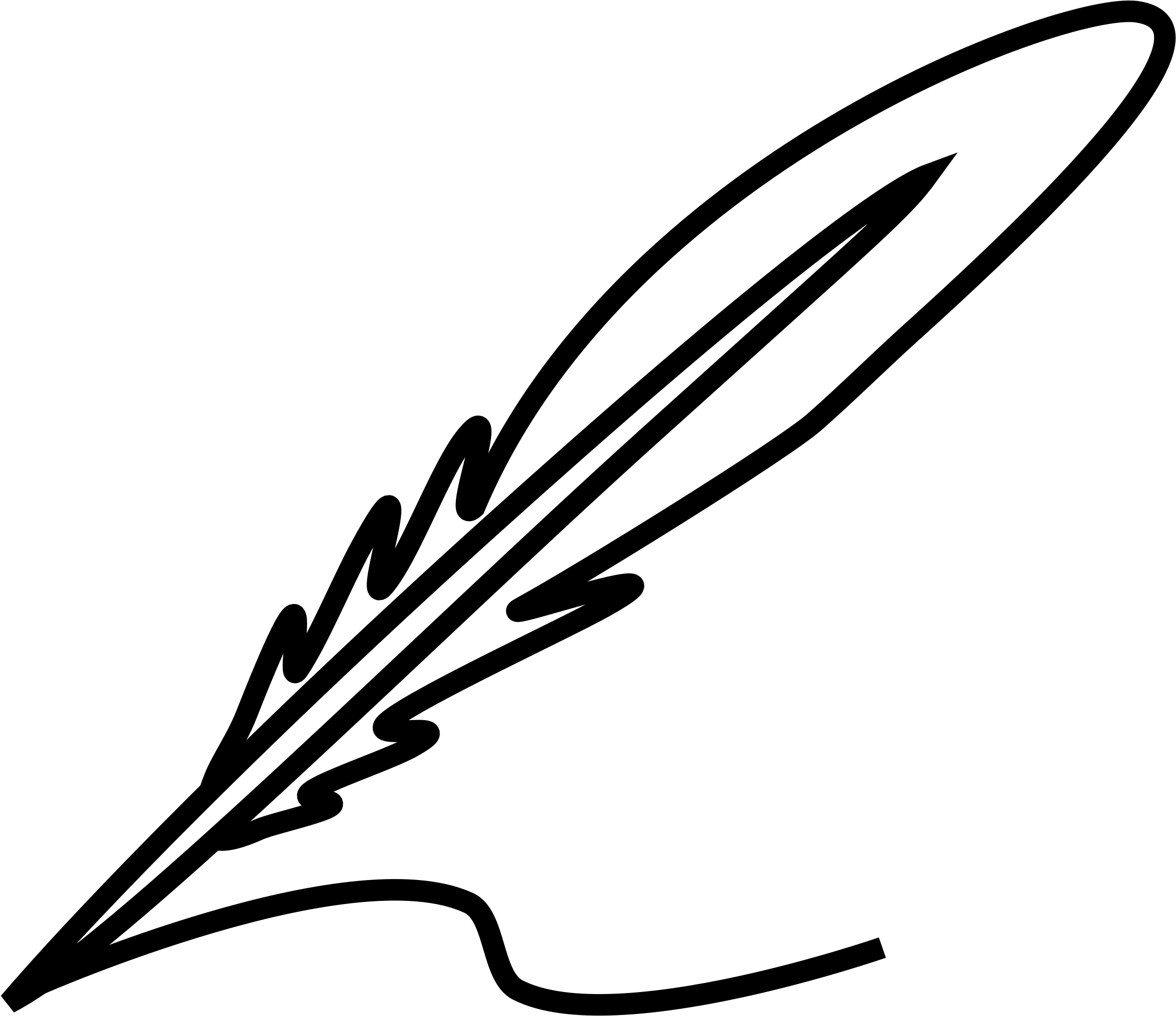 Quill Clipart Black And White - Feather Clipart Black And White (800x800), Png Download