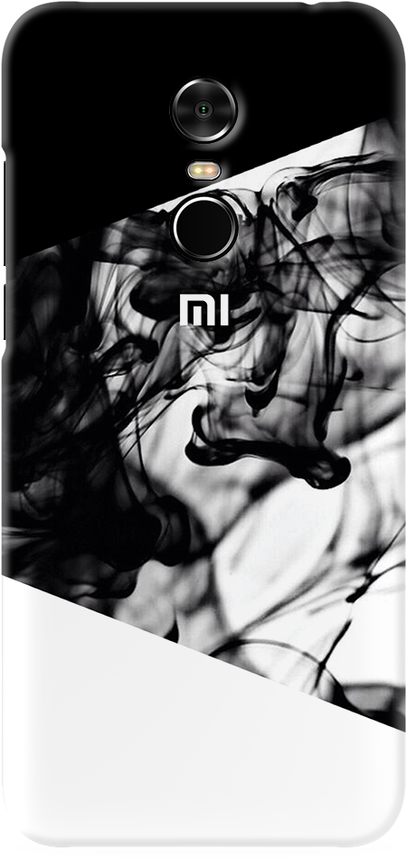 White Splash Back Cover Case For Redmi Note - Black And White Smoke Backgrounds (1000x1000), Png Download