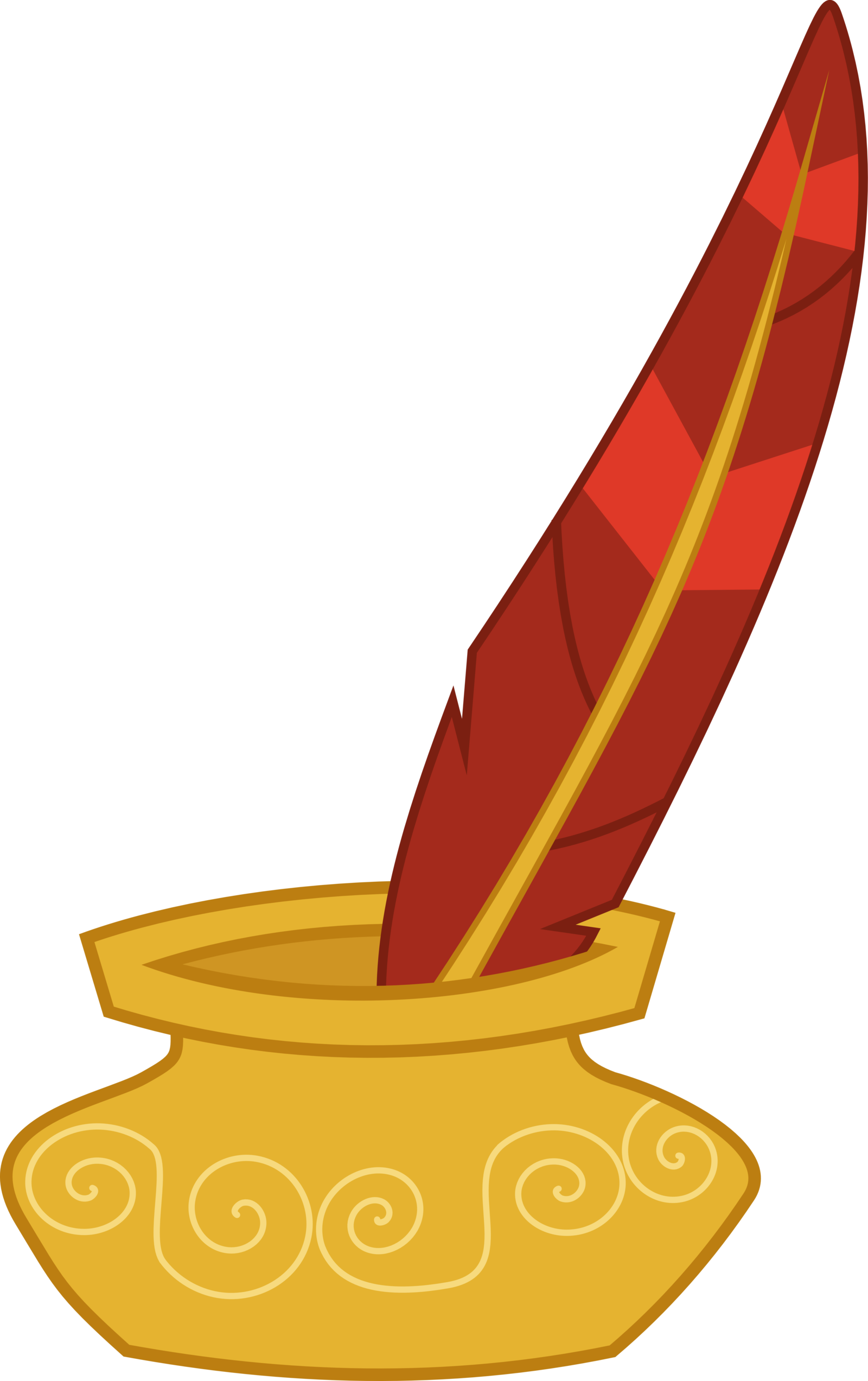 Quill Clipart Mark - Mlp Quill And Ink (1600x2545), Png Download