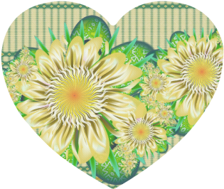 Realism Beautiful Flower Pattern Heart-shaped Mousepad - Realism (500x500), Png Download