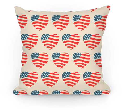 American Heart Pattern Pillow - Bg Para Twitter De Cupcake (484x484), Png Download