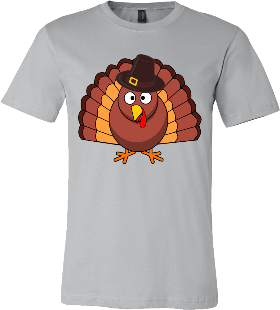 Turkey With Pilgrim Hat T-shirt - Funny Police T Shirt (1000x1000), Png Download