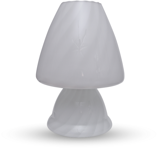Mushroom Table Lamp In White Swirl - Lampshade (680x680), Png Download