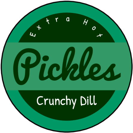 Pickle Jar Circle Labels Pre-designed Label Template - Moustache Party Party Picks - Black (500x500), Png Download