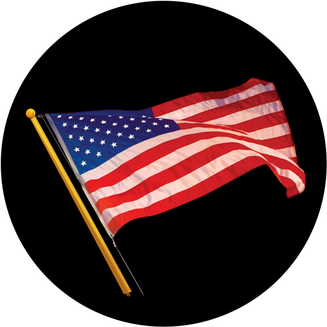 American Flag - Waving - Apollo American Flag Waving Glass Gobo Cs-0117 (800x800), Png Download