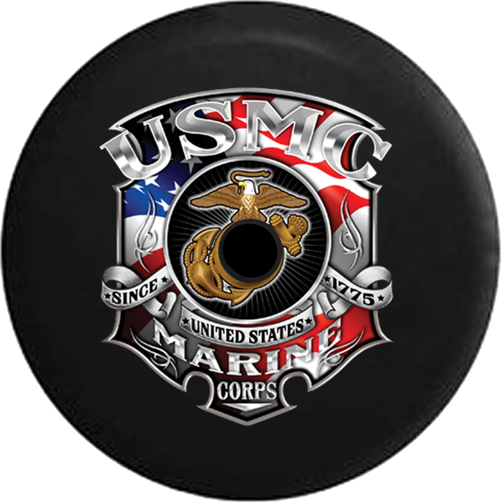 Jeep Wrangler Jl Backup Camera Usmc Marine Corp Since - Fashion Glass Cabochon 20 Mm Charm Bracelet Marine (1024x1026), Png Download