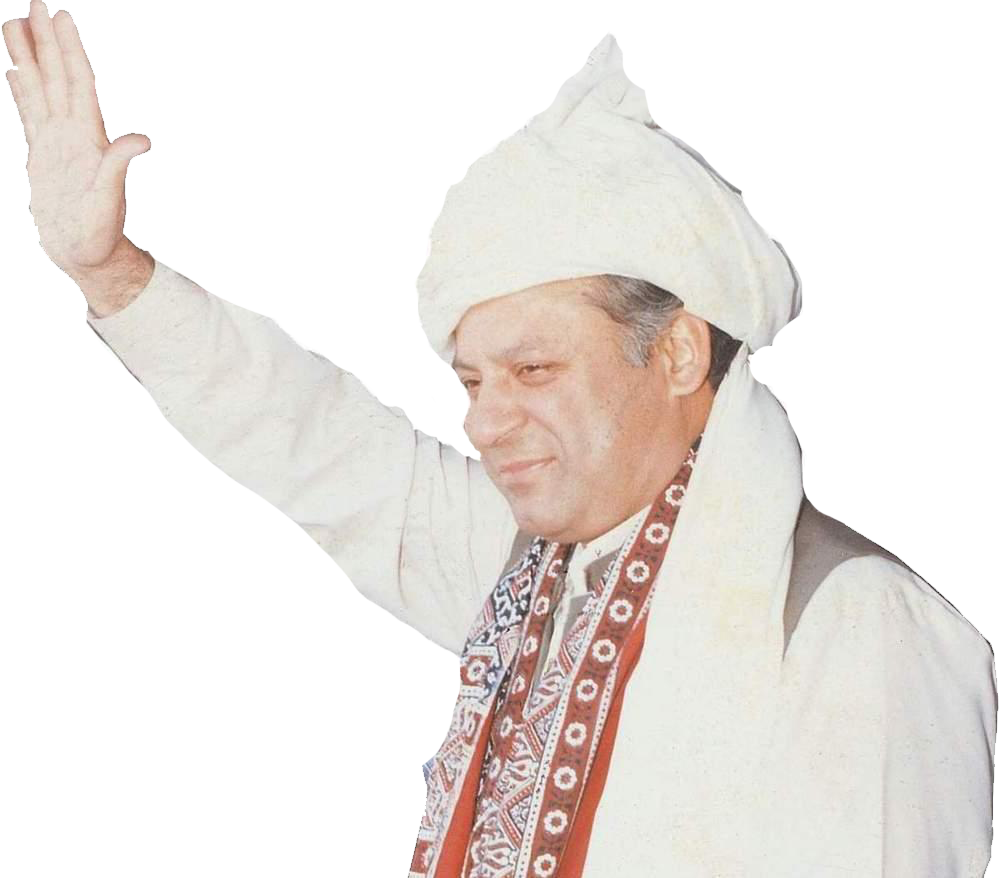 Nawaz Sharif Waving Hand To Public Png - Nawaz Sharif Pic Png (1000x878), Png Download