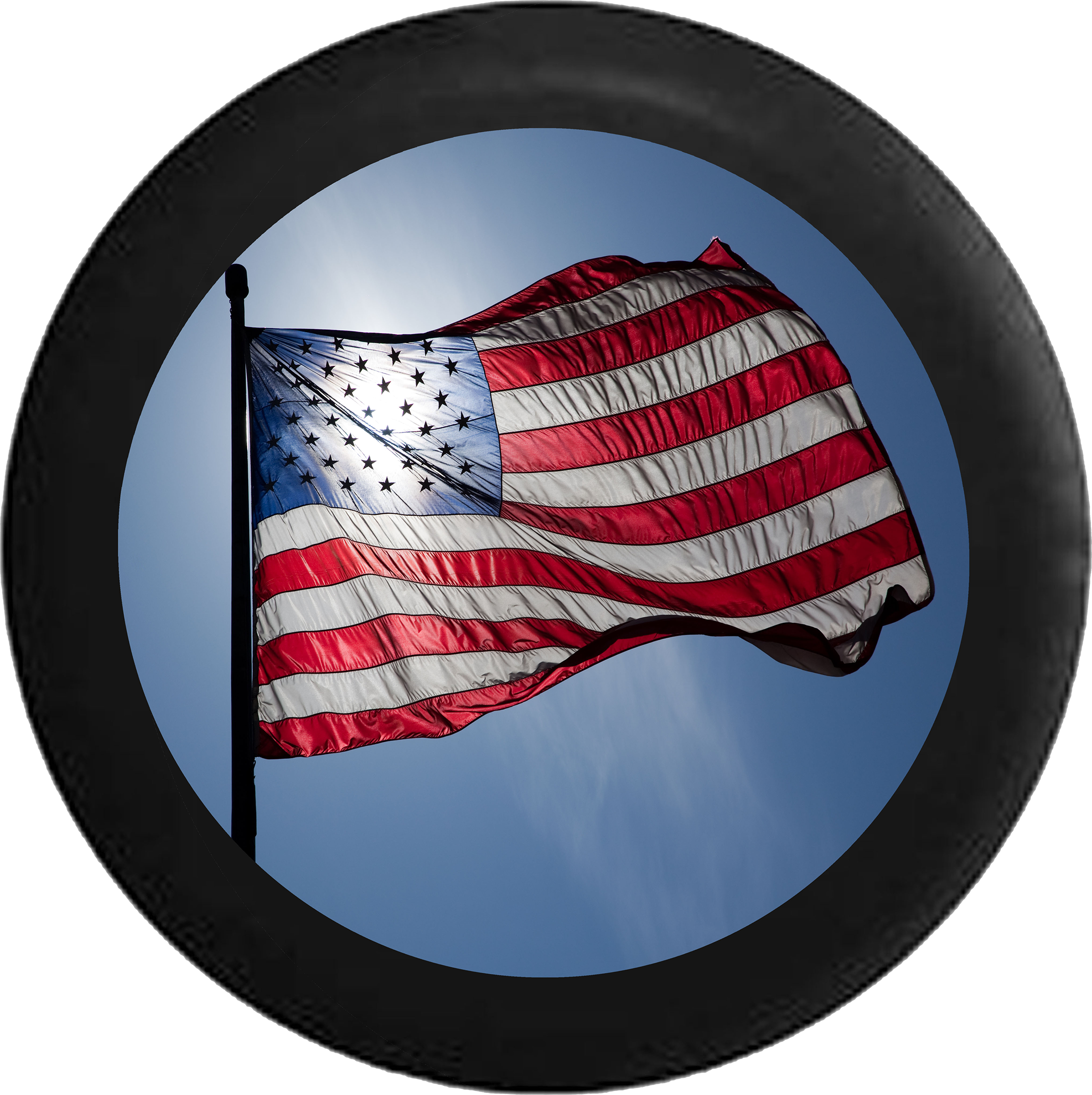 American Flag Waving Sky Stars Stripes Military Patriotic - Gateway Eagle Council Xlvii (2200x2206), Png Download