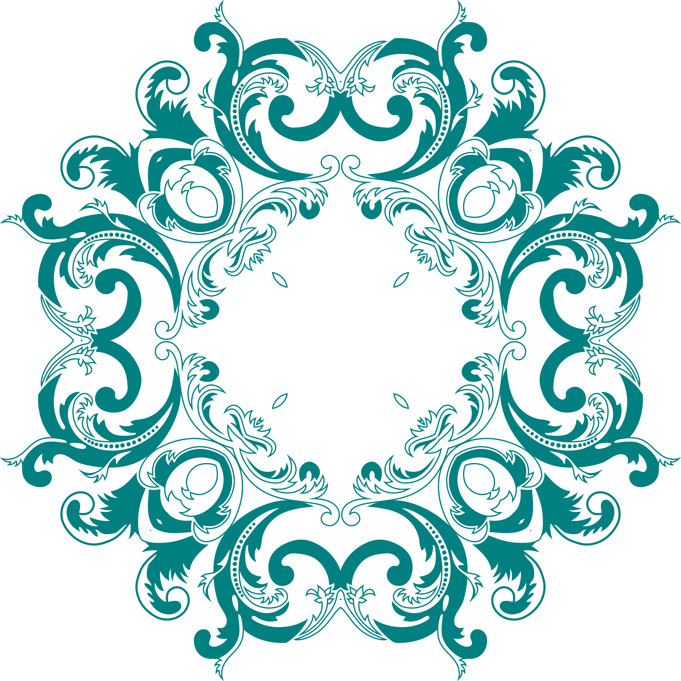 Big Image - Vintage Floral (2362x2362), Png Download