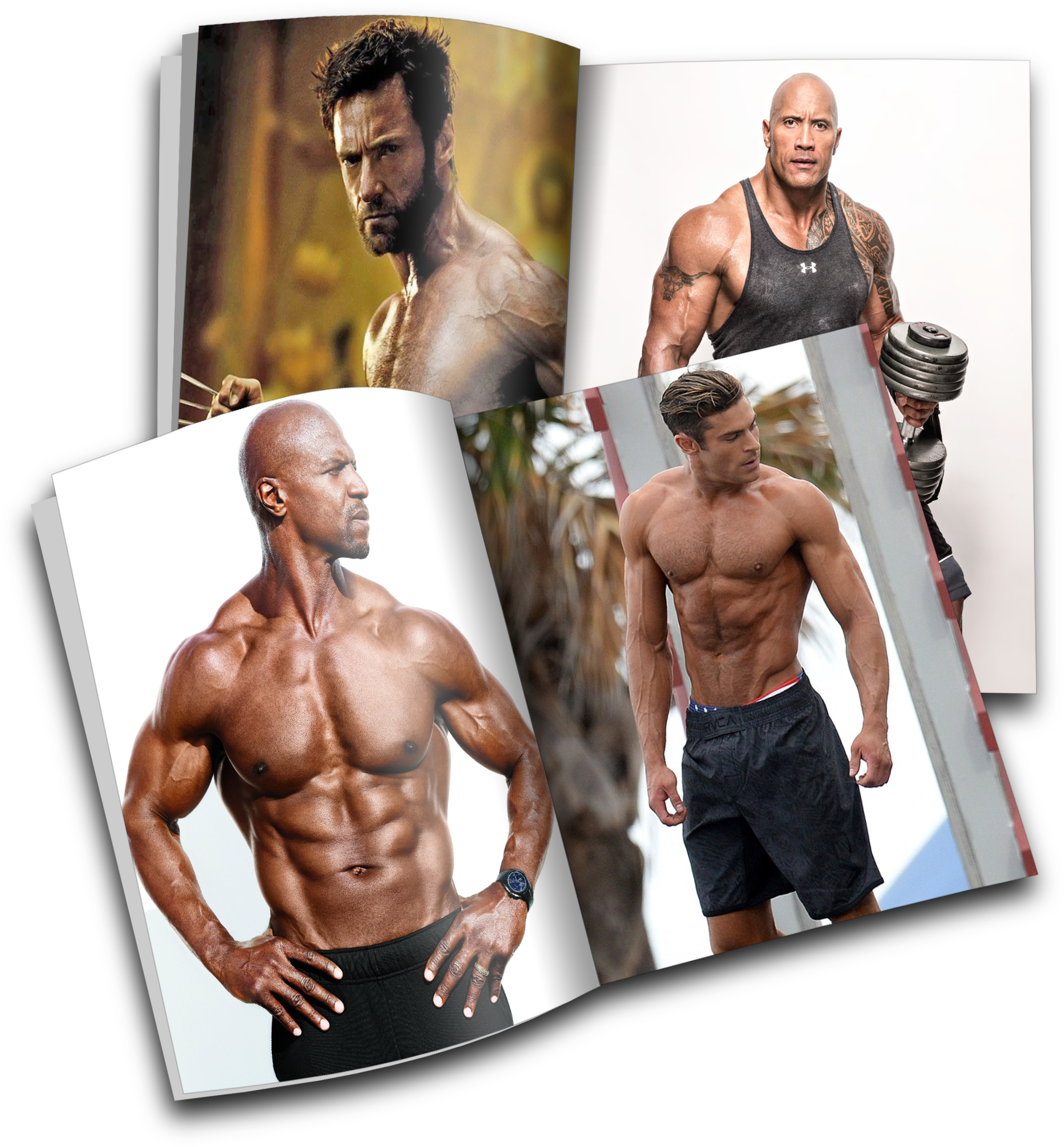 Celebrities Like Hugh Jackman, Dwayne "the Rock" Johnson, (2048x2207), Png Download