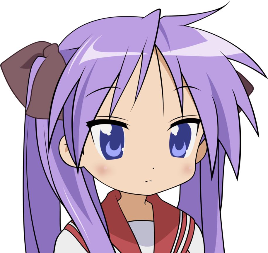 Anime Which Lucky Star Character Is The Cutest - Kagami Lucky Star Png (914x874), Png Download