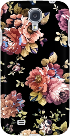 Flowers In Black Vintage Floral Samsung Galaxy & Iphone - Vintage Floral Journal: Vintage Floral Notebook (small (480x480), Png Download