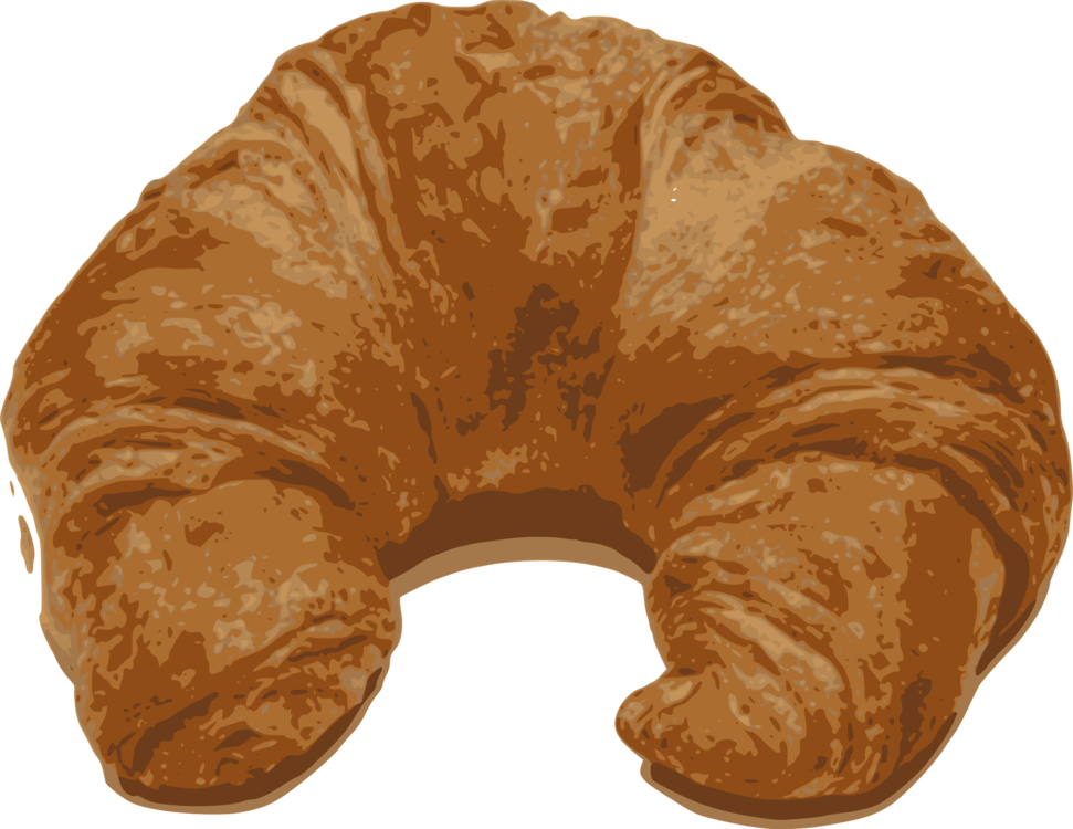 Croissant Baguette French Cuisine Puff Pastry Bakery - Croissant Clipart Png (971x750), Png Download