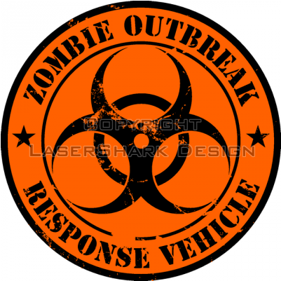 Zombie Outbreak Response Vehicle Decal - Zombie Outbreak (400x500), Png Download