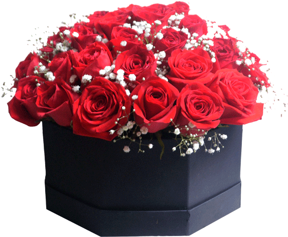 Caja De Rosas Rojas Floreriaencanto - Rose (600x600), Png Download