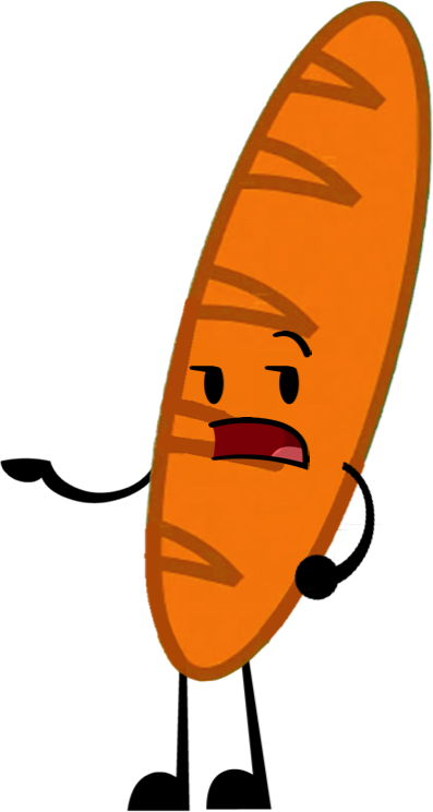 Baguette Pose - Baguette Png Cartoon (397x744), Png Download