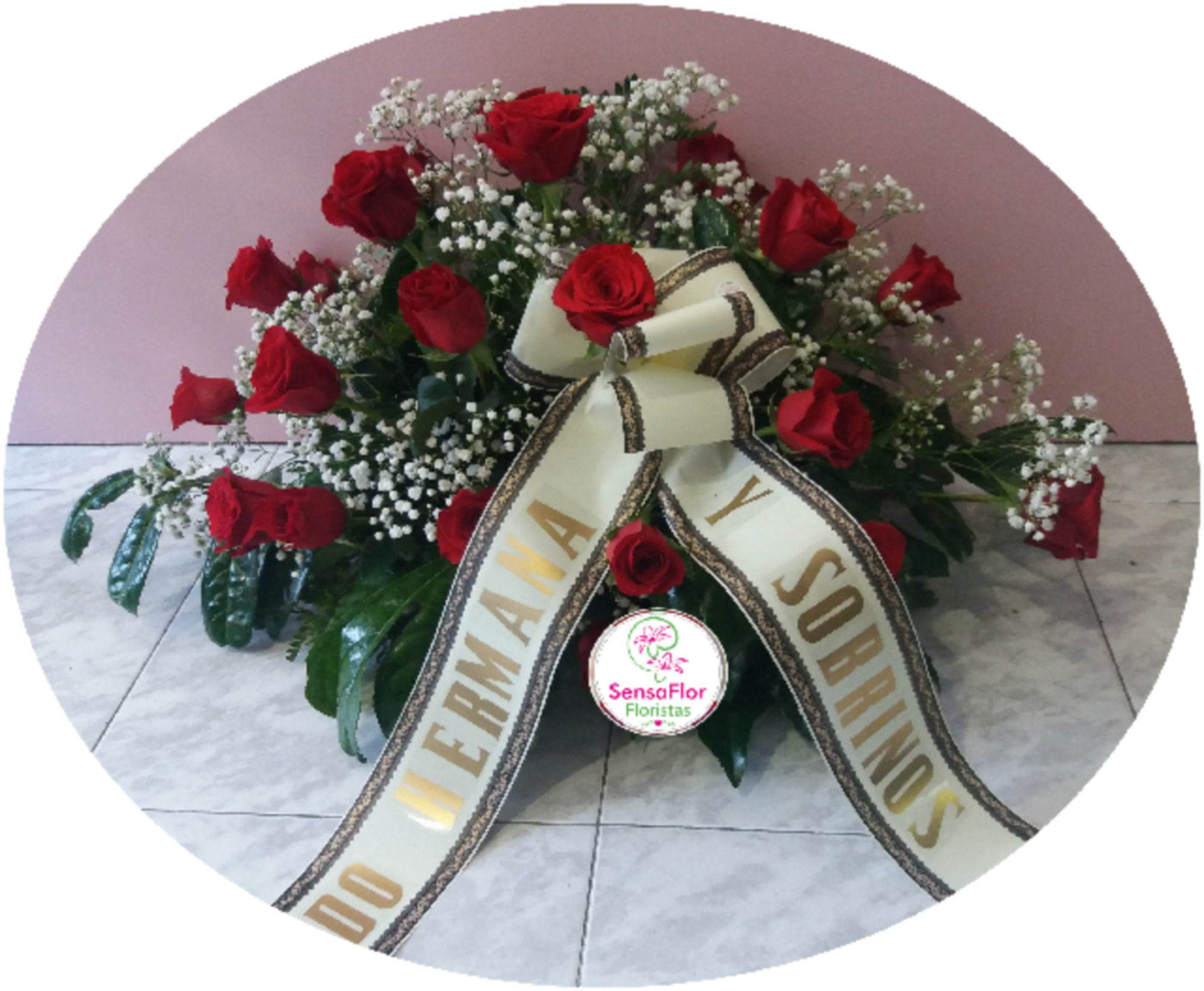 Centro Rosas Rojas - Wreath (2000x1647), Png Download