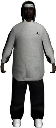 Black Guy In A Hoodie - Lsrp Black Man (640x480), Png Download