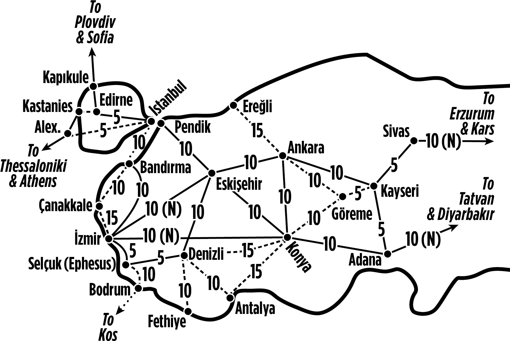 Map Shows Approximate Costs, In $us, For One Way, Second - Diagram (2000x1420), Png Download