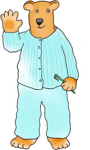 Cartoon Bear With Toothbrush - Toothbrush (340x524), Png Download