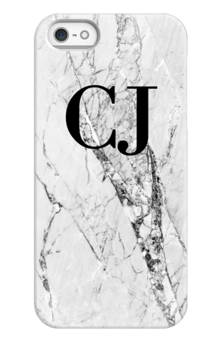 Personalised Cracked White Marble Initials Iphone 5/5s/se - Sienna And White Marble Skin Surface Pro 4 (480x480), Png Download