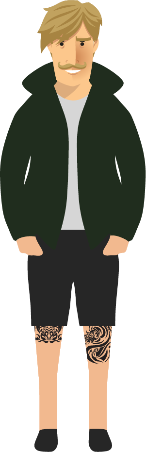 Wild Child Tattoo Artist (301x931), Png Download