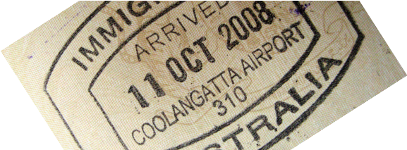 Passport Stamp - Australia Passport Stamp (640x212), Png Download