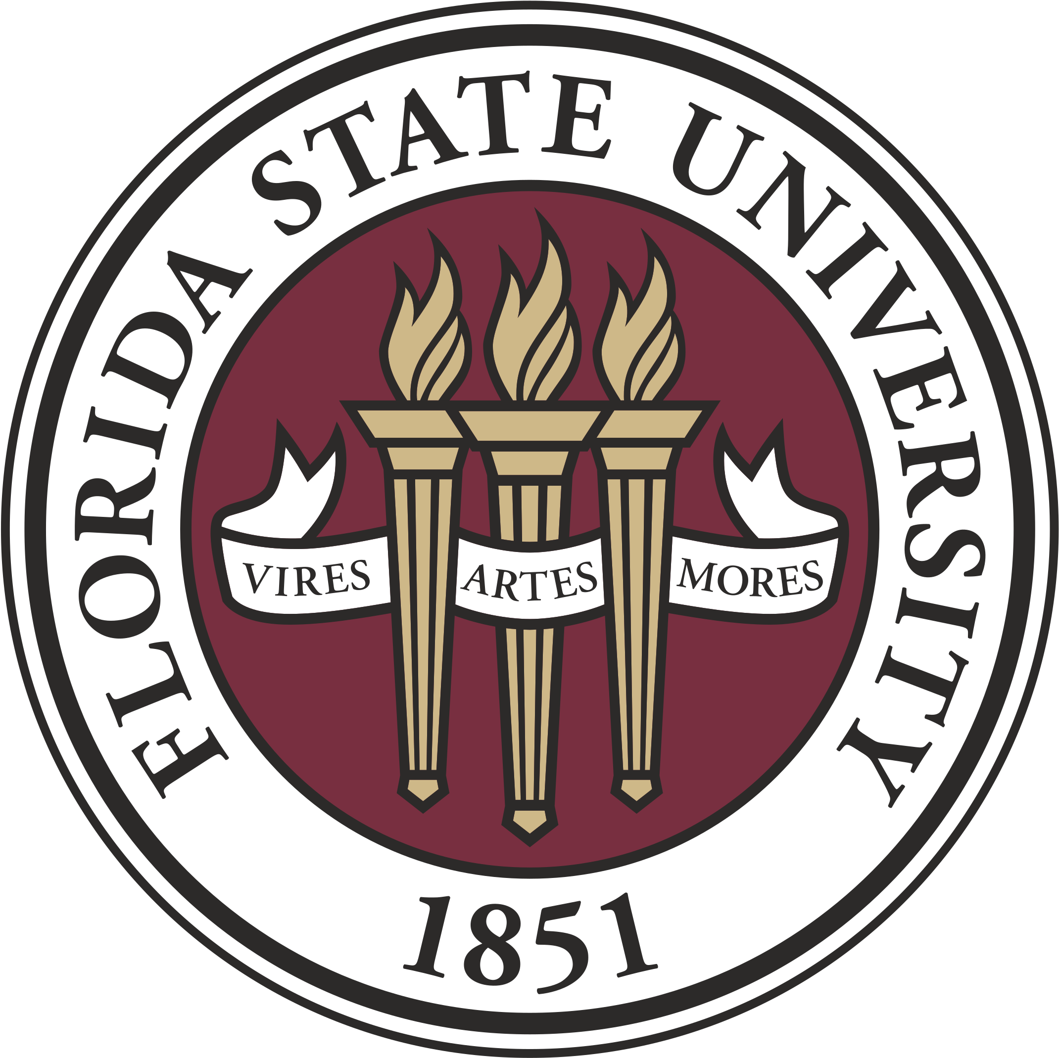 Florida State University Logo Png Transparent - Florida State University Emblem (2400x2400), Png Download