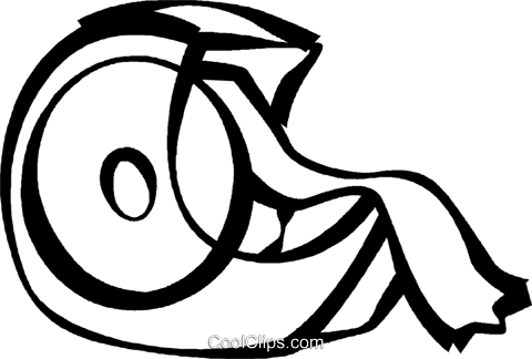 Scotch Tape - Scotch Tape Clipart Black And White (480x324), Png Download