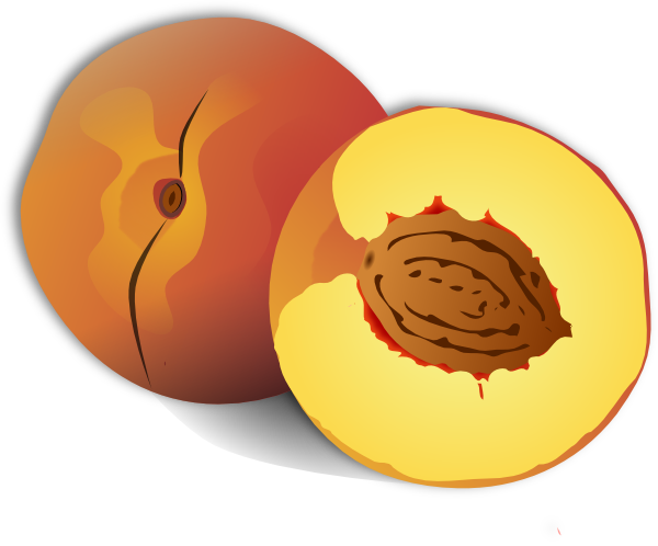 Free Peaches Clipart Free Clipart Graphics Image And - Clipart Peach (600x498), Png Download