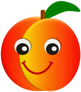 Cute Peach Clipart Clip Art Library - Cute Peach Clipart (400x405), Png Download