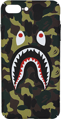 Bape Shark Head Iphone Case Iphone 7 Plus - Bape Phone Case Green (400x400), Png Download