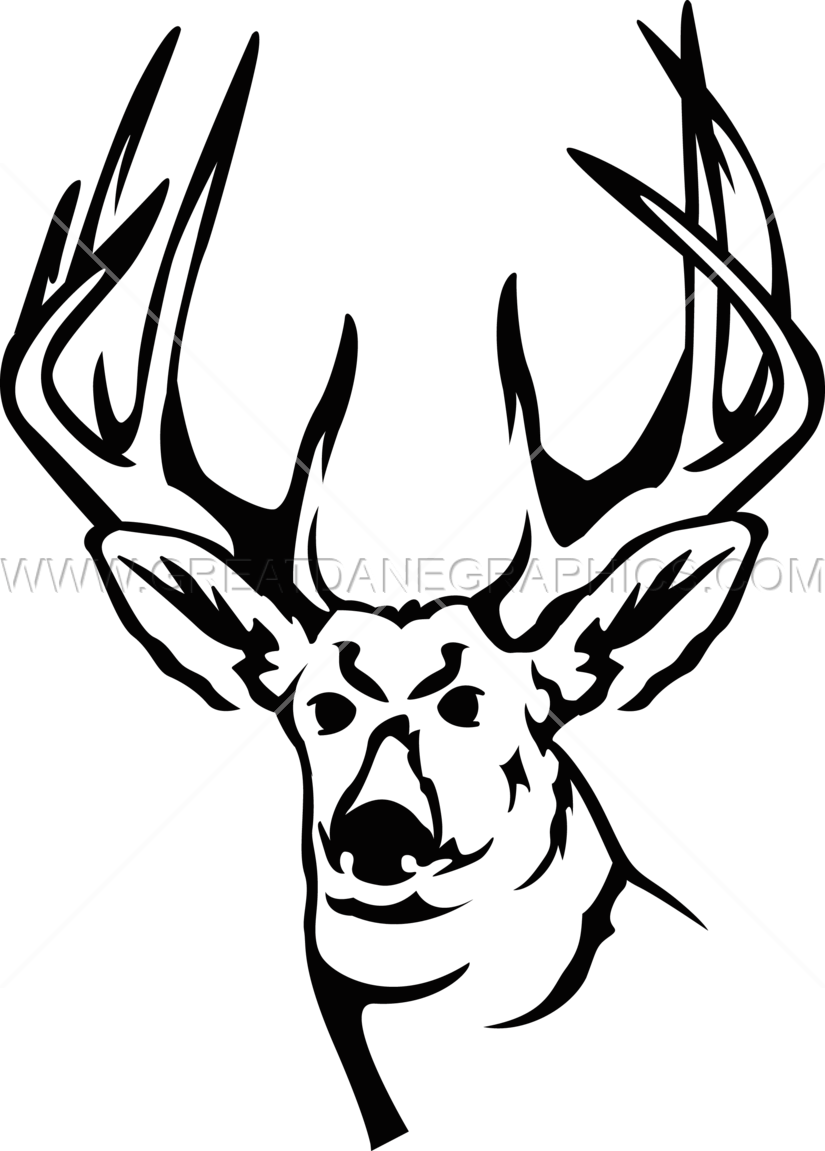 Deer Head Line Drawing At Getdrawings - Deer Black Line (825x1151), Png Download