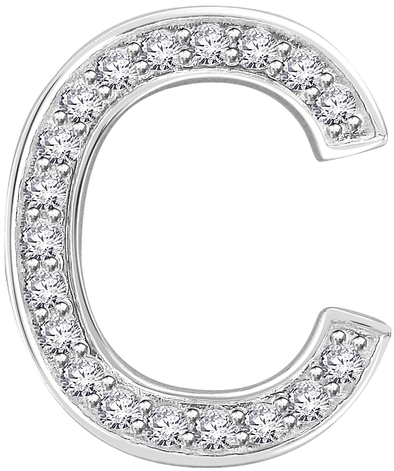 Letter C Transparent Background Png - Letter C In Diamonds (800x800), Png Download