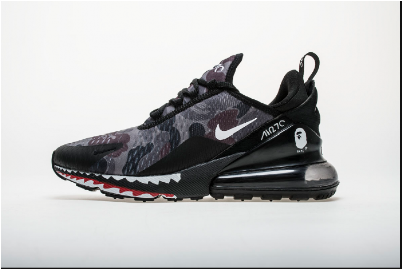 Grey Shark Co Pad Bape X Air Max 270 Ah6799 - Nike Air Max 270 (800x800), Png Download