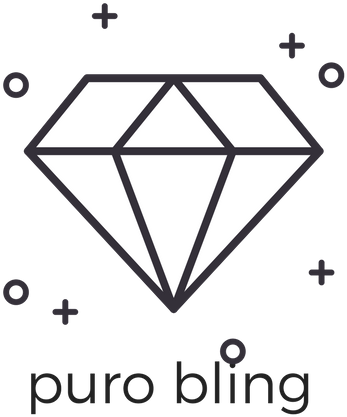 Puro Bling Logo - Diamante Negro Fondo Blanco (500x500), Png Download