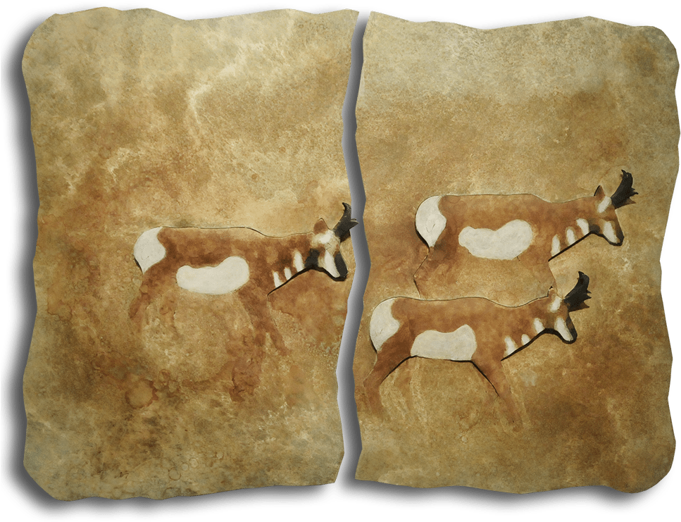 Brent & Luke Lawrence Pronghorn Diptych Exposures International - Pronghorn (1000x750), Png Download