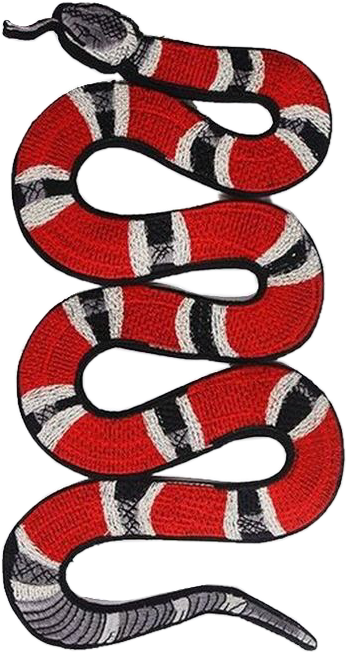 Largest Collection Of Free To Edit Red Car Only In - Snake Flower Embroidered Applique Patch Vintage Animal (347x652), Png Download