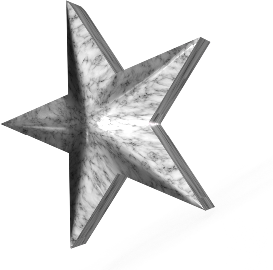 3d Marble Star - Star (608x579), Png Download