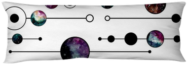 Watercolor Circles With Galaxy, Dots And Lines Seamless - Watercolor Painting (400x400), Png Download