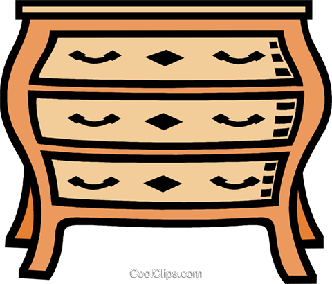 Dresser, Chest, Drawers Royalty Free Vector Clip Art - Chest Of Drawers Clipart (480x410), Png Download