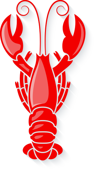 Buy Maine Live Lobsters - Lobster Logo Png (303x542), Png Download