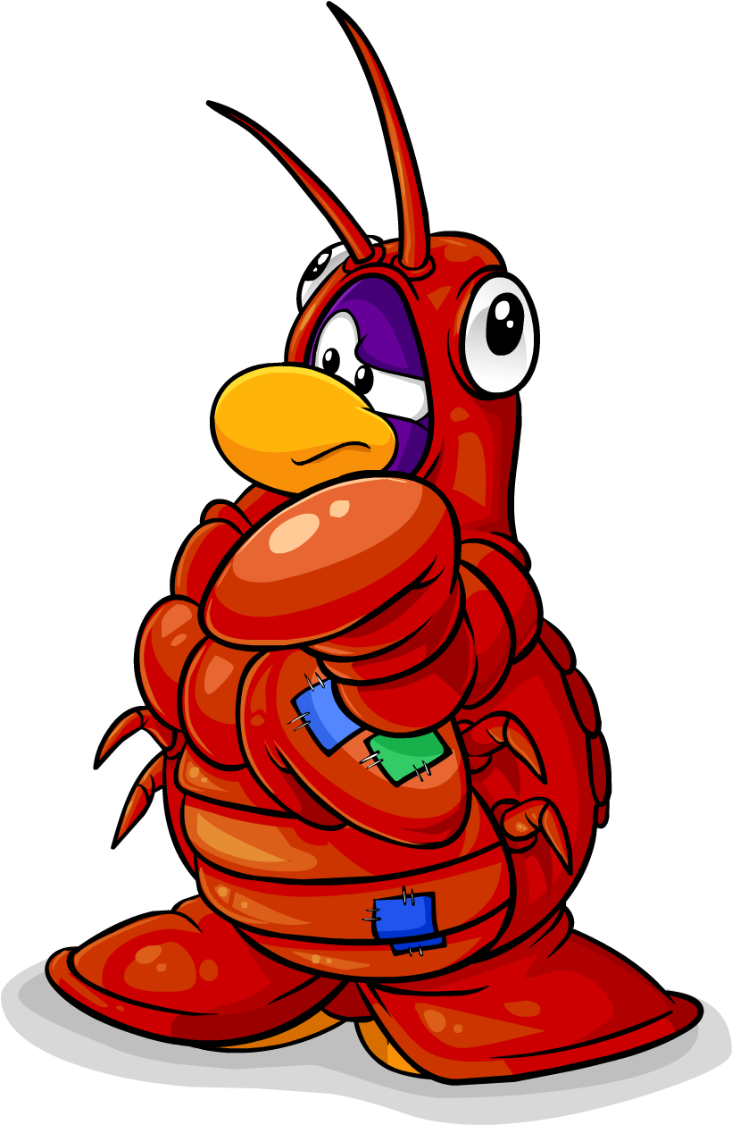 Toby The Lobster - Club Penguin Lobster Costume (1258x1258), Png Download