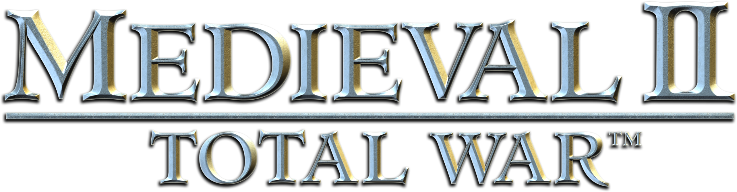 The Indirect Sequel To 2002's Medieval - Medieval 2 Total War Logo (2567x669), Png Download