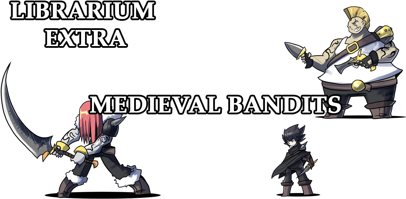 Librarium Extra Medieval Bandits - Cartoon (1426x703), Png Download