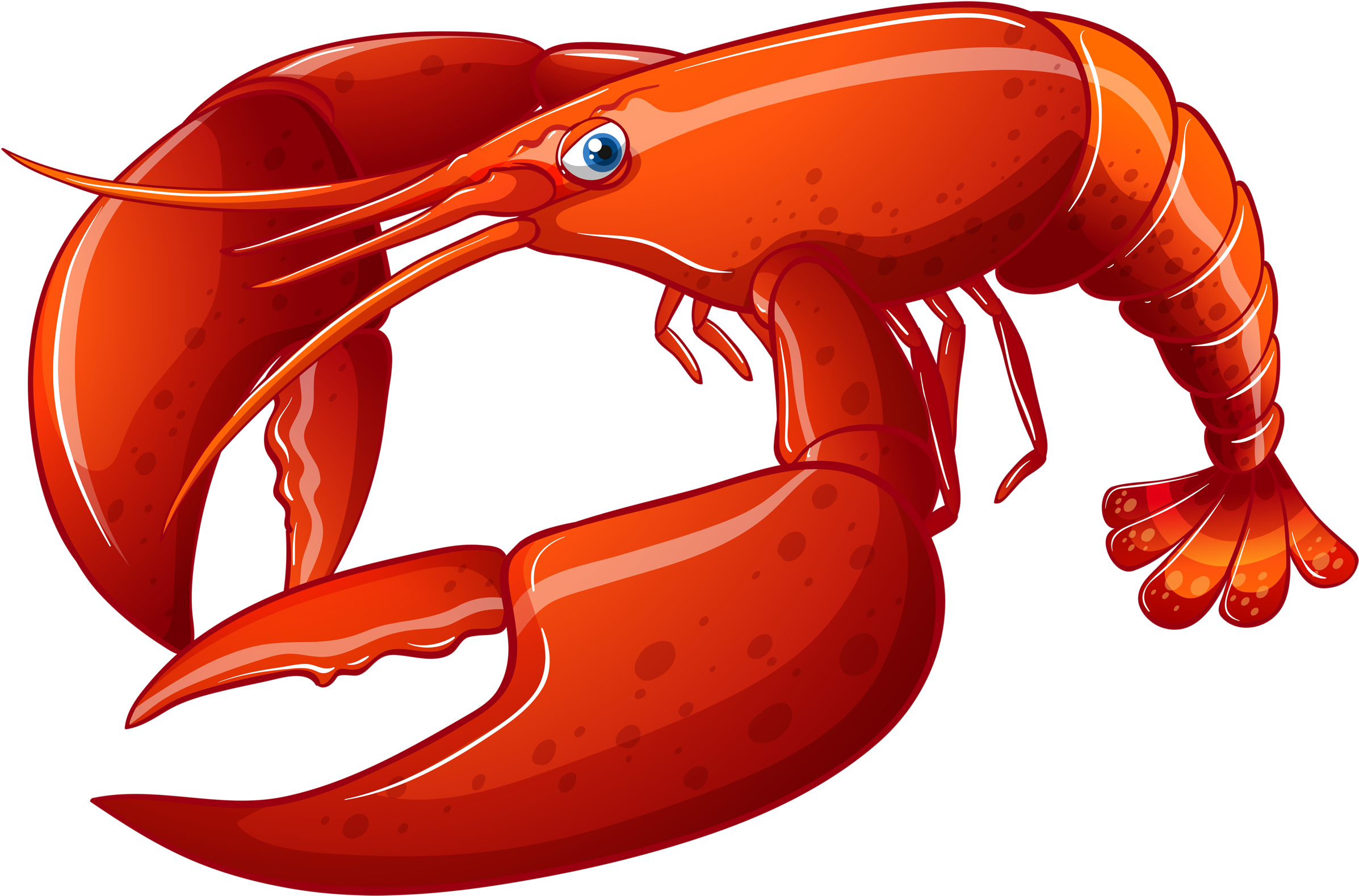 Cute Clipart Lobster - Lobster Vector (2560x1845), Png Download