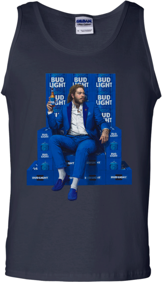 Post Malone Bud Light G220 Gildan 100% Cotton Tank - Batman Mom - Batmom Just Like A Normal Mom Cooler T-shirt (1155x1155), Png Download