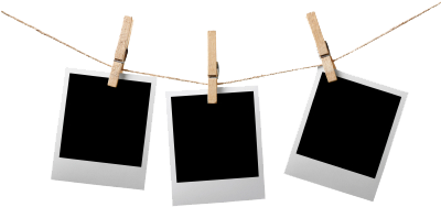 Polaroid Frame Hanging Png Download - Transparent Hanging Polaroid Png (399x301), Png Download