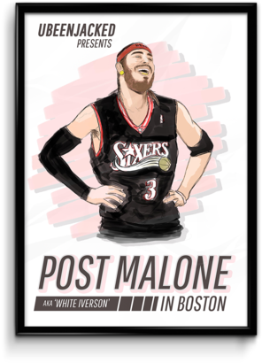 Post Malone Poster - Post Malone Sixers Men Hoodies (383x479), Png Download