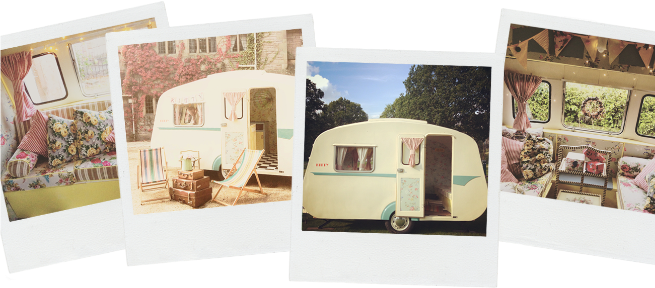 Polaroids - Kitty The Vintage Caravan (1300x620), Png Download